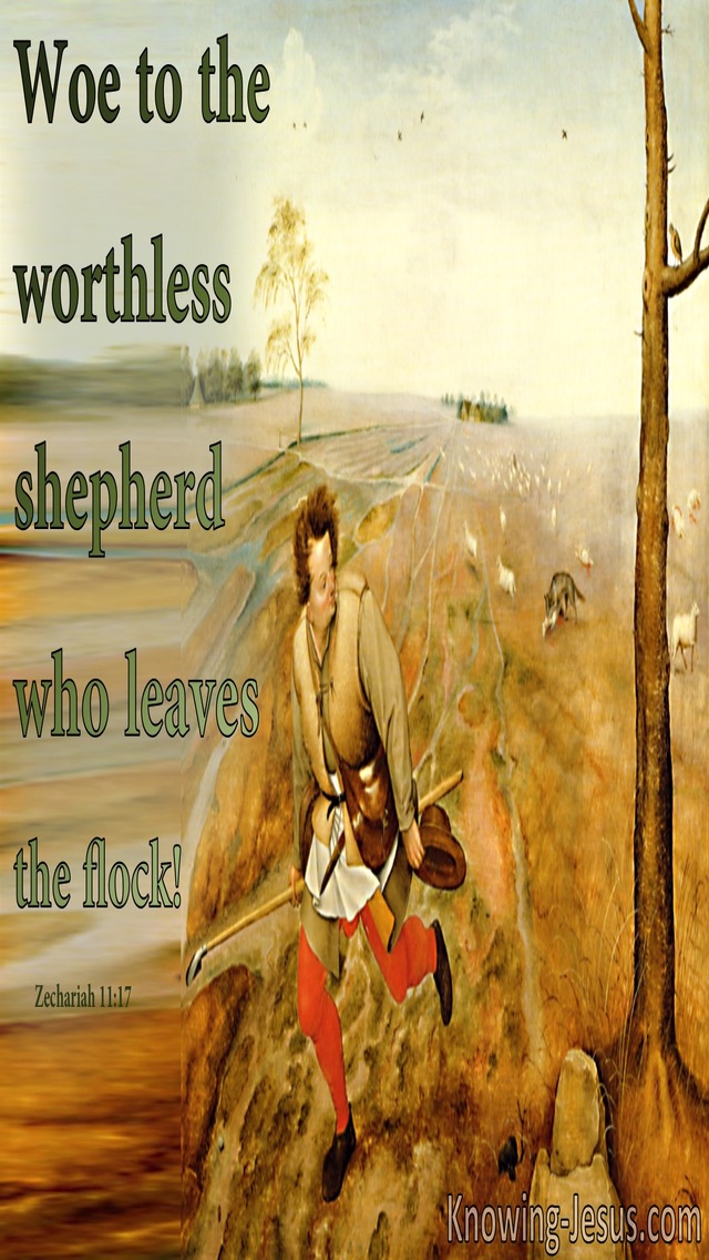 Zechariah 11:17 Woe To The Worthless Shepherd (green)